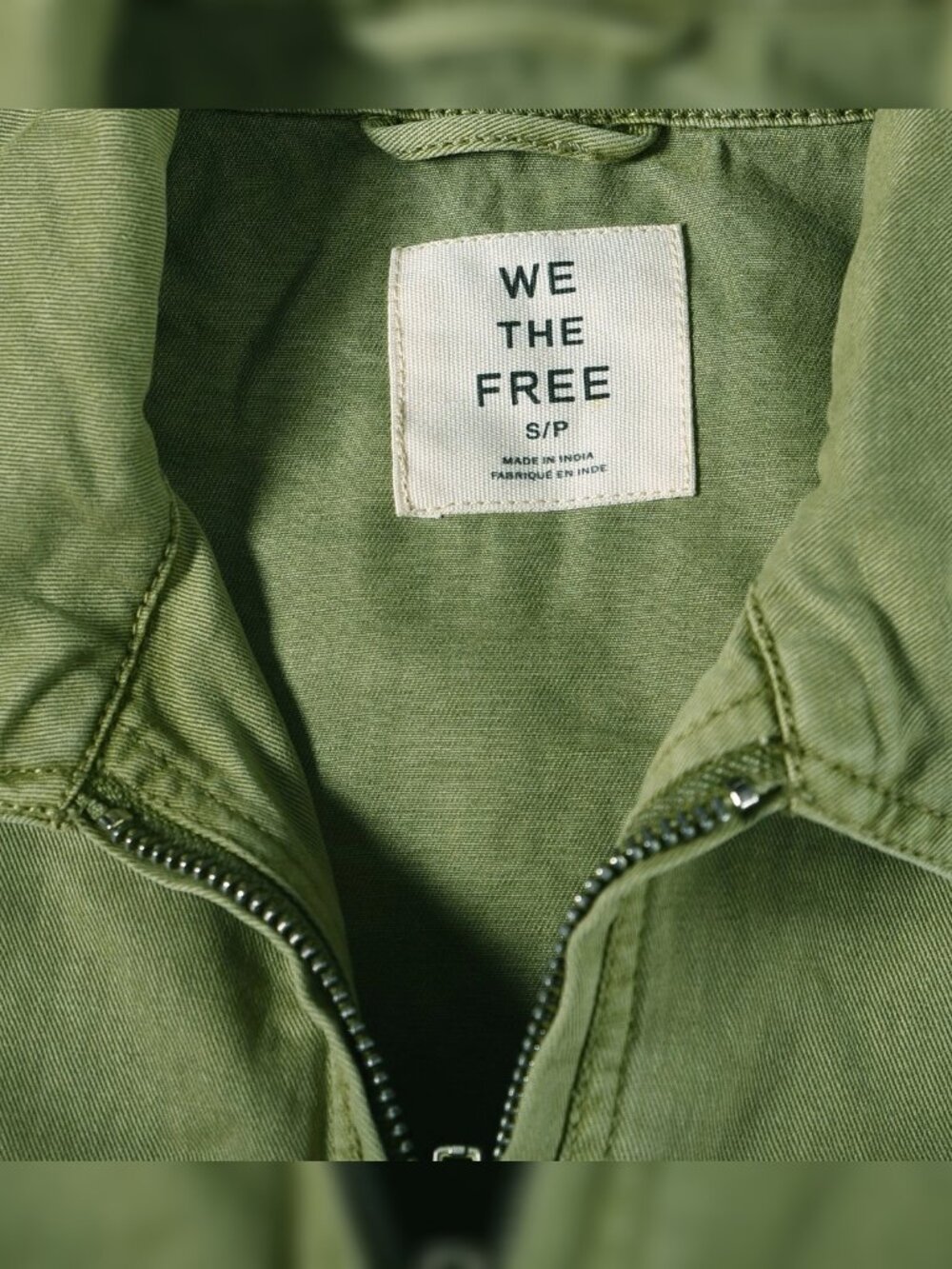 Free People We The Free Birdie Track Jacket S P Women's Green Bomber Coat 46122 - Picture 5 of 6